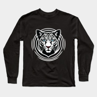 beautiful blue eyes of a cute little tiger Long Sleeve T-Shirt